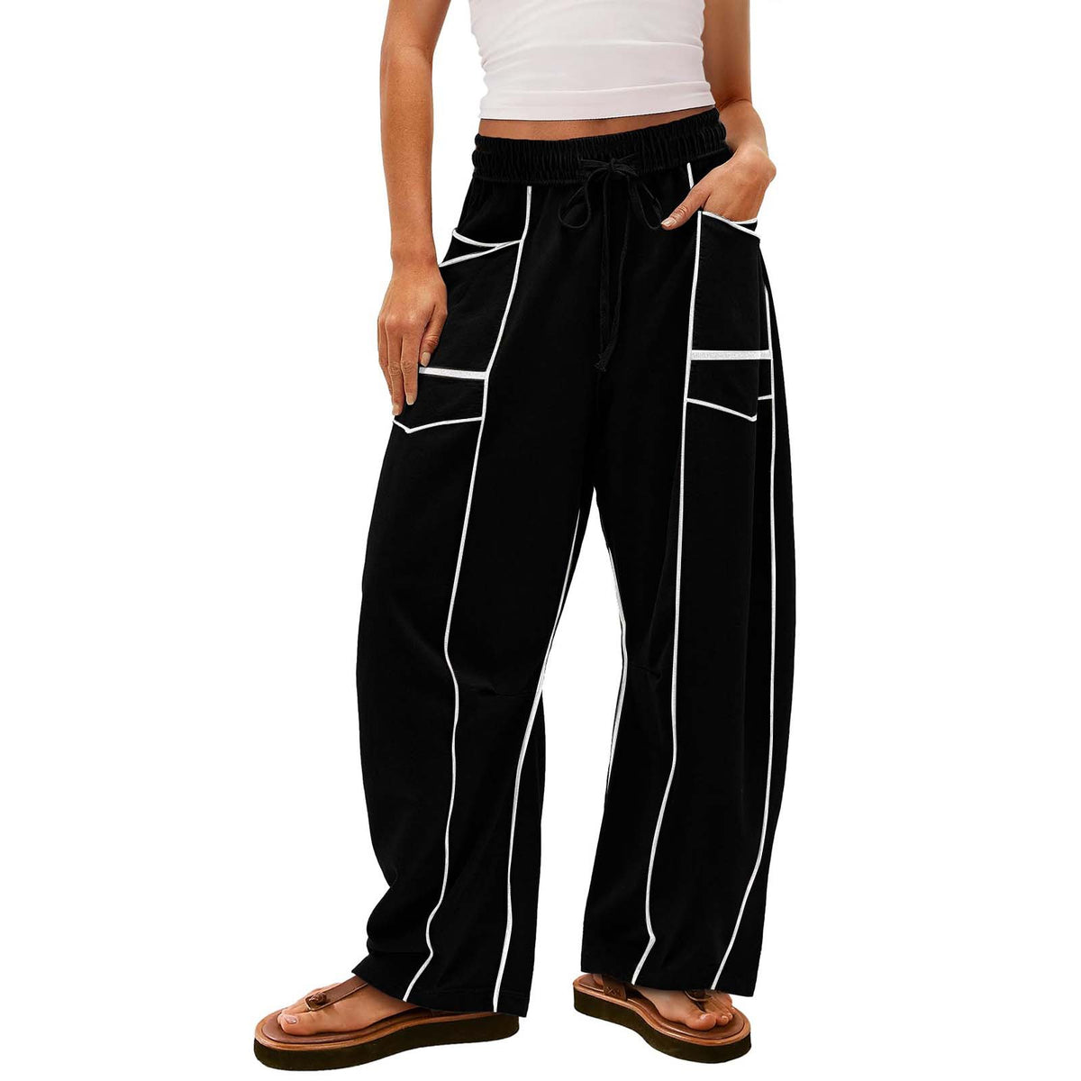 Barrel Sweatpants with Drawstring